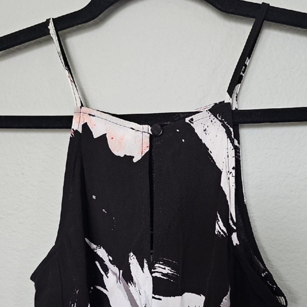 Leith Floral 90's High Neck Boxy Crop Sleeveless Boho Girly Tank Top XS - Picture 5 of 7